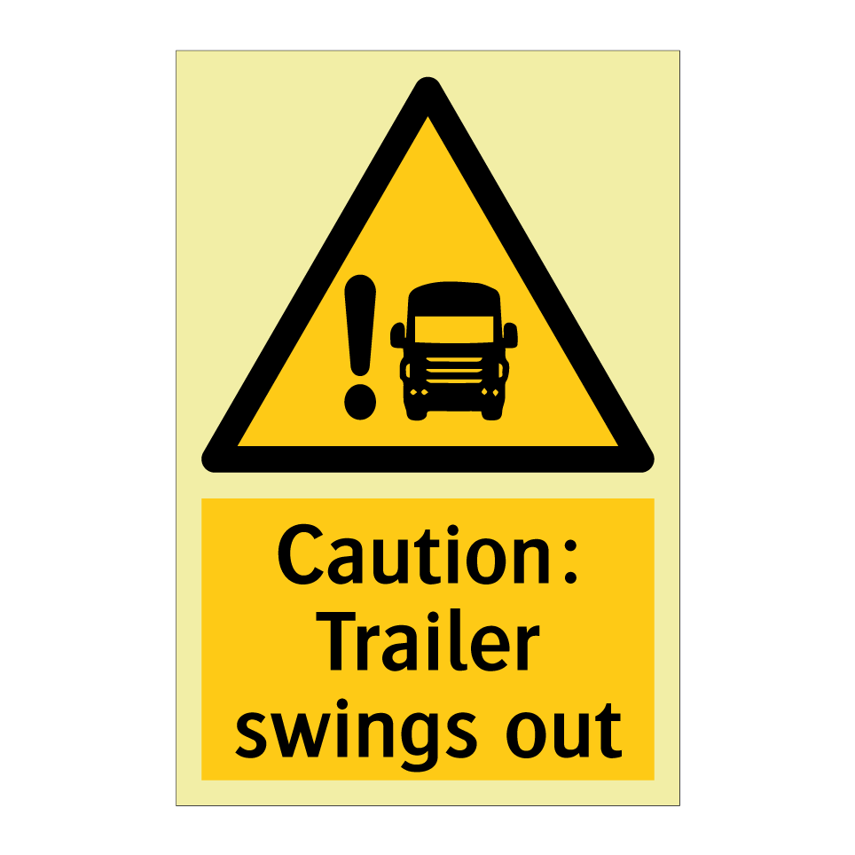 Caution: Trailer swings out