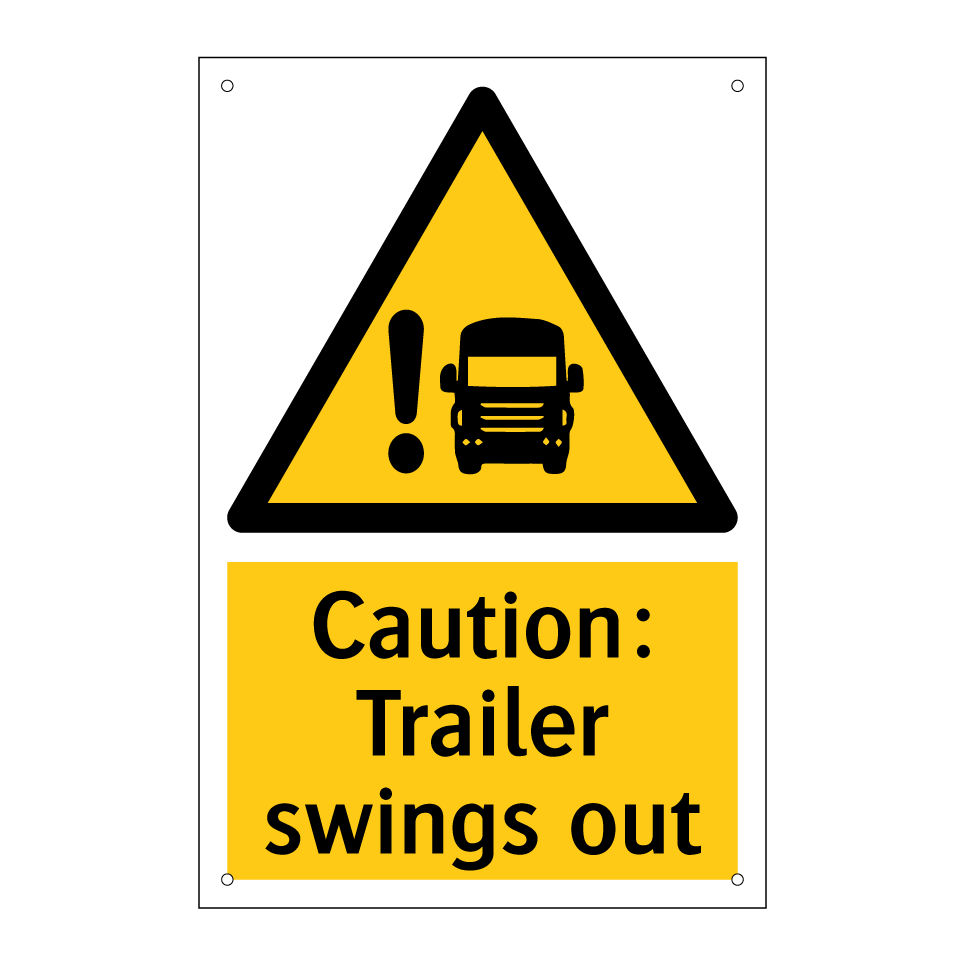 Caution: Trailer swings out