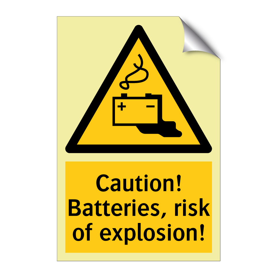 Caution! Batteries, risk of explosion!