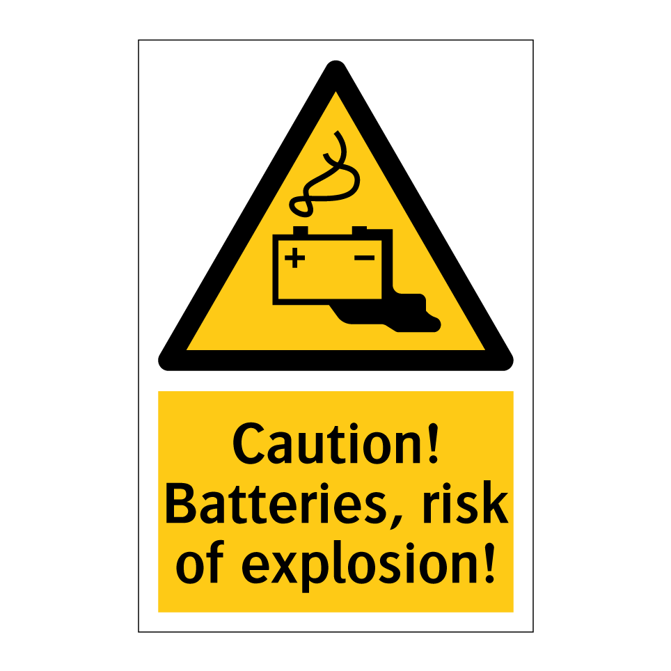 Caution! Batteries, risk of explosion!