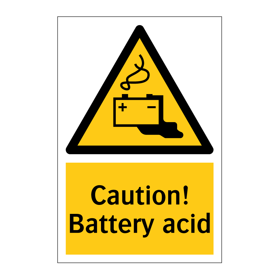 Caution! Battery acid