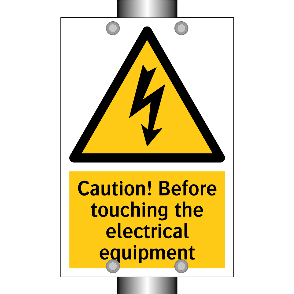 Caution! Before touching the electrical equipment