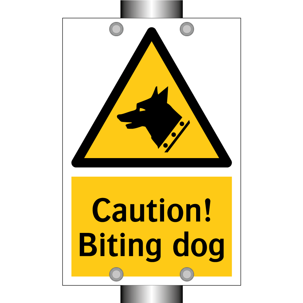Caution! Biting dog