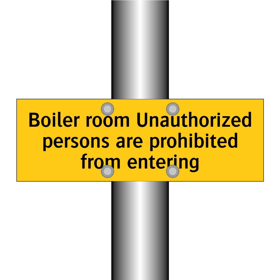 Boiler room Unauthorized persons are prohibited from entering