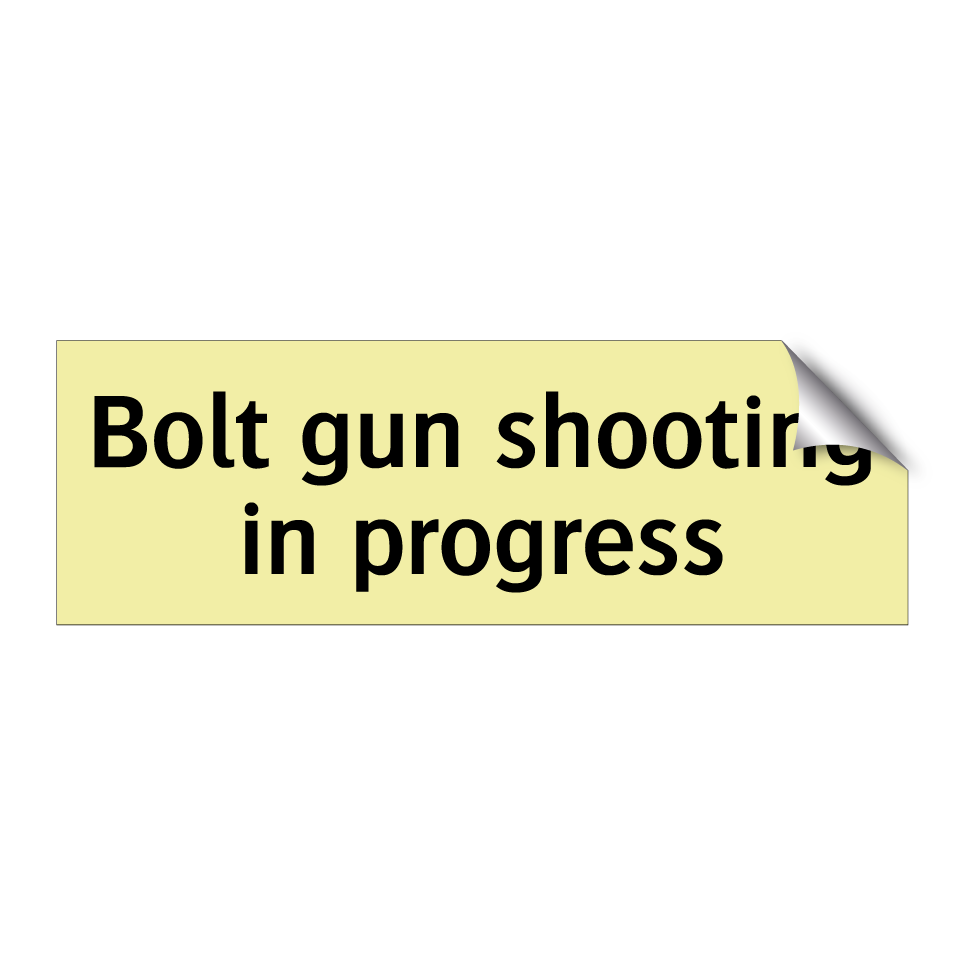 Bolt gun shooting in progress