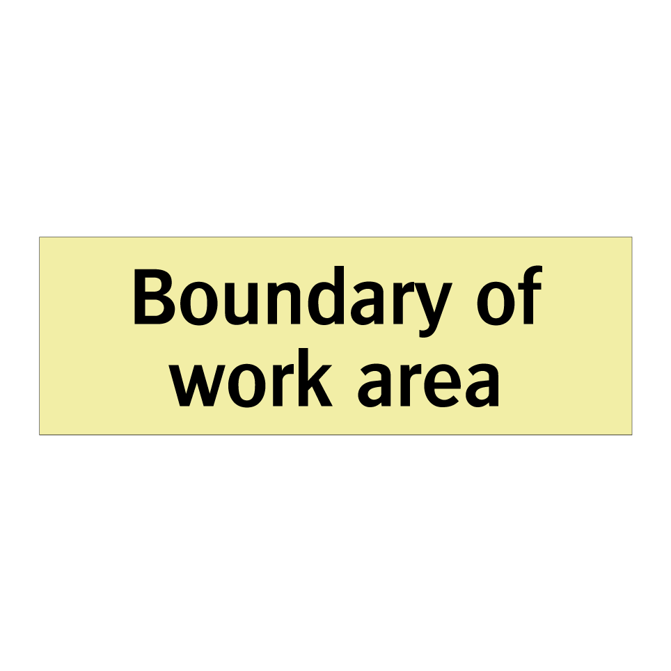 Boundary of work area