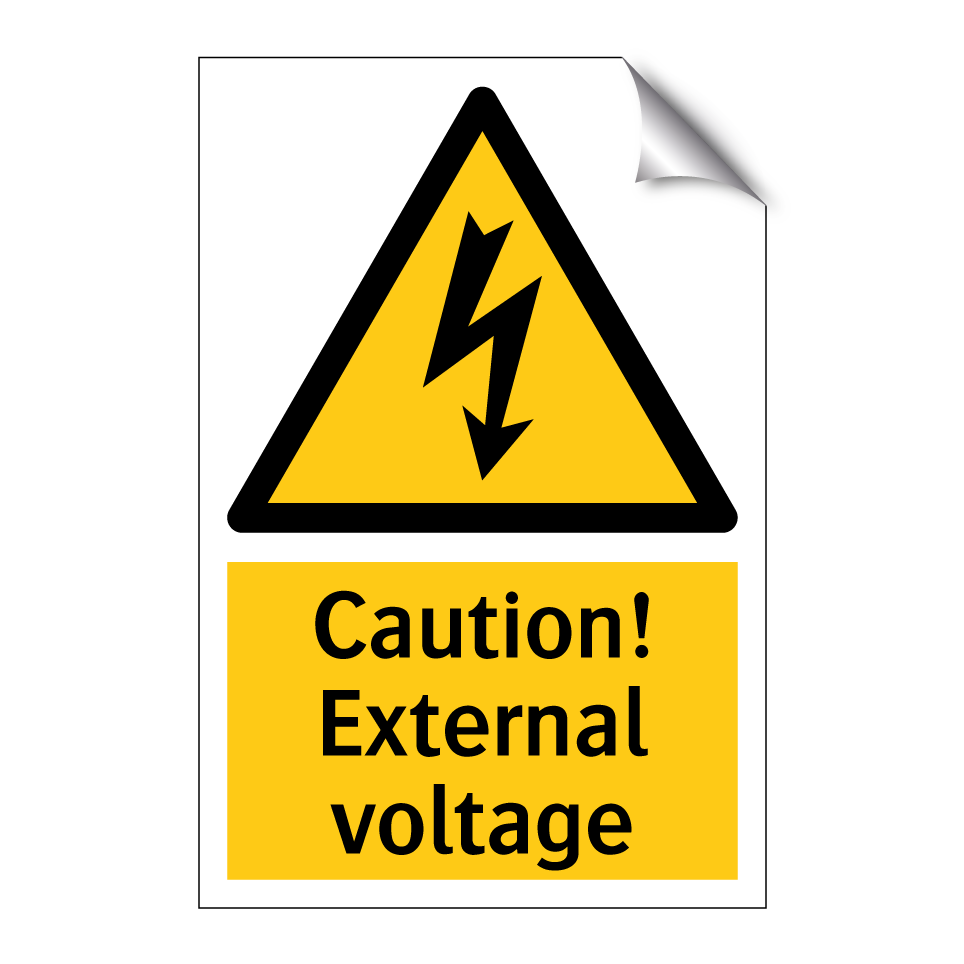Caution! External voltage