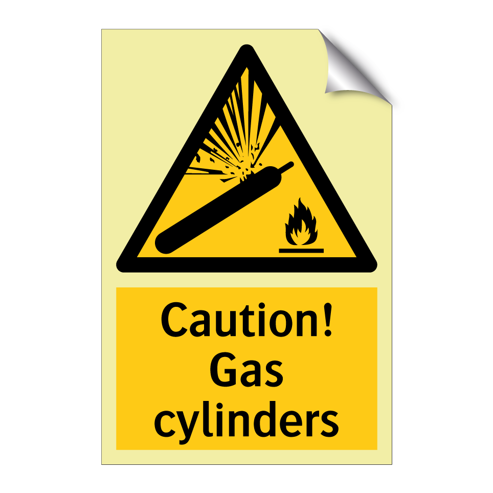 Caution! Gas cylinders