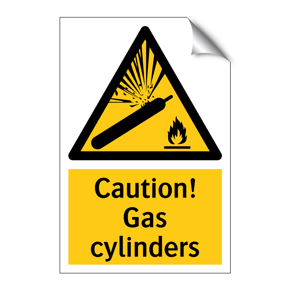 Caution! Gas cylinders