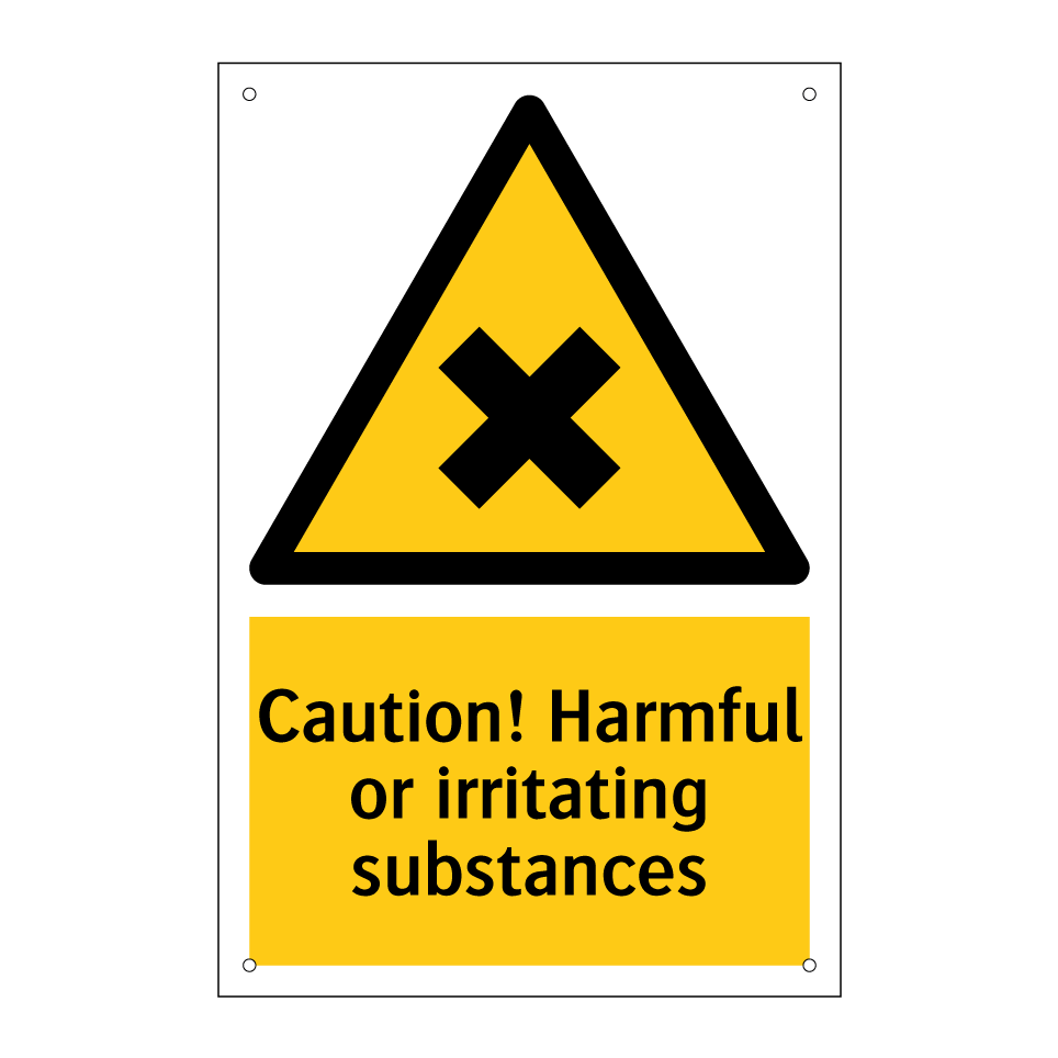 Caution! Harmful or irritating substances