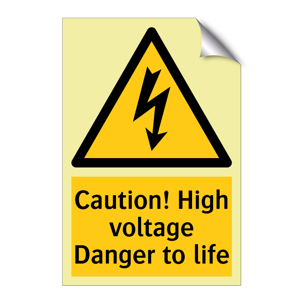 Caution! High voltage Danger to life