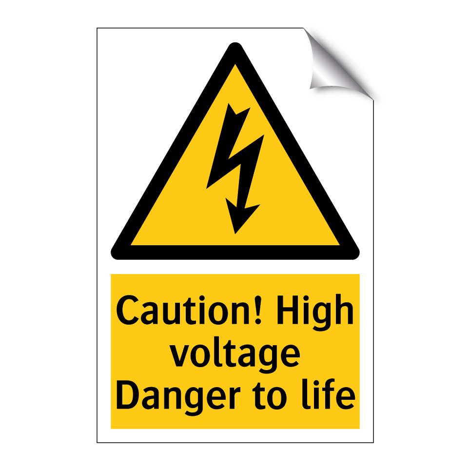 Caution! High voltage Danger to life