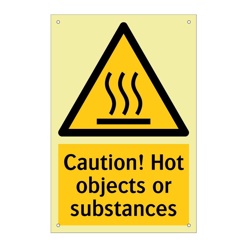 Caution! Hot objects or substances