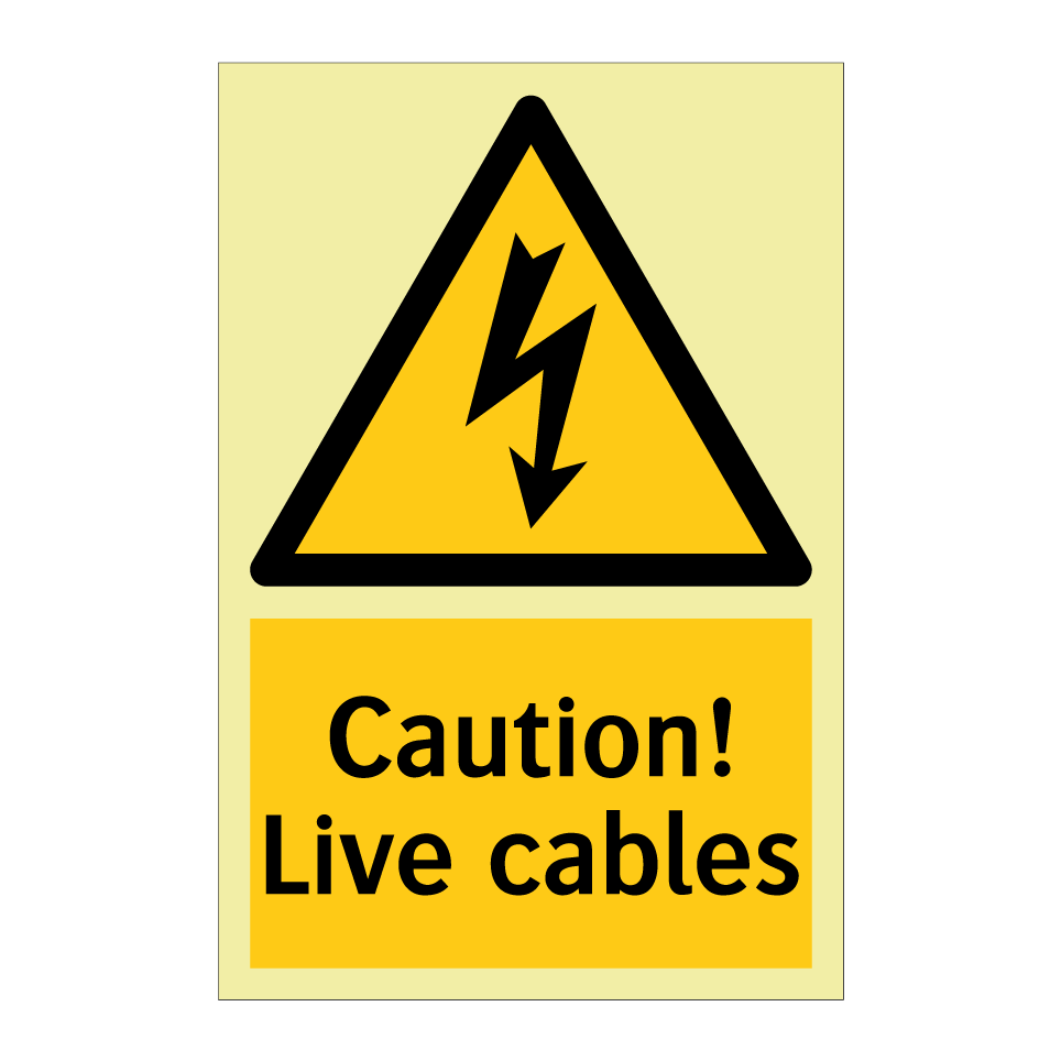 Caution! Live cables