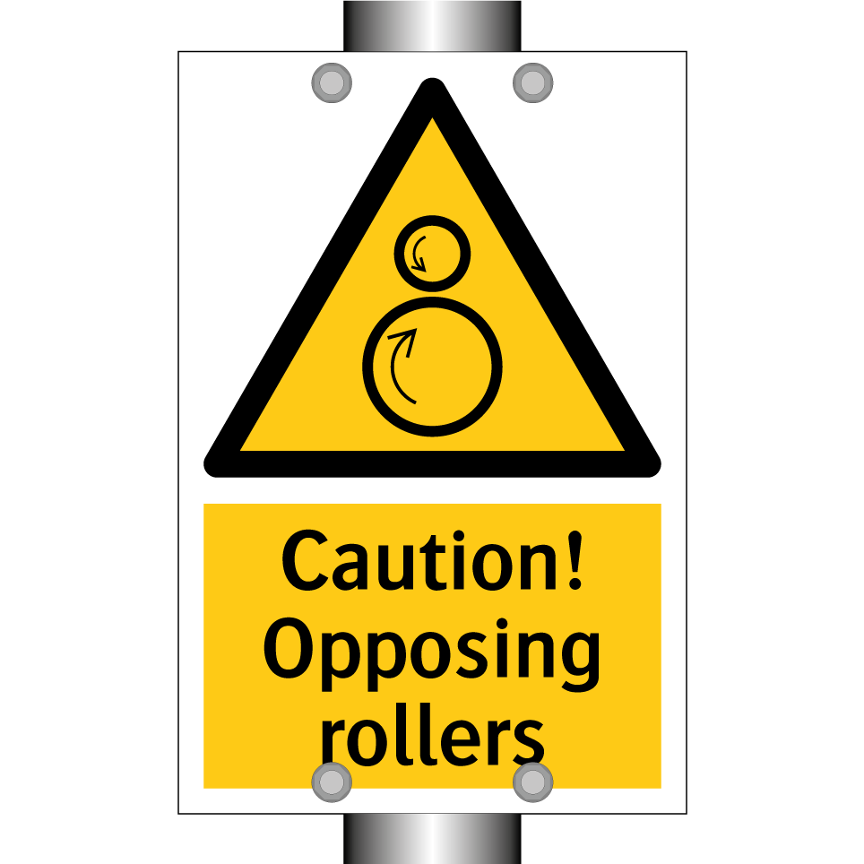 Caution! Opposing rollers