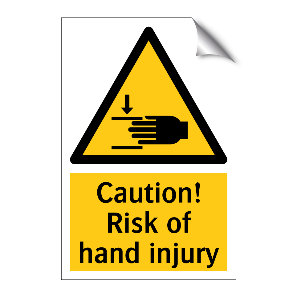Caution! Risk of hand injury