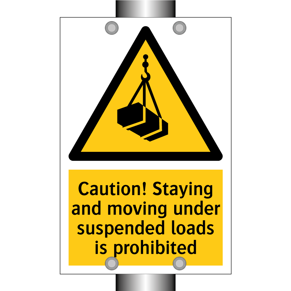 Caution! Staying and moving under suspended loads is prohibited