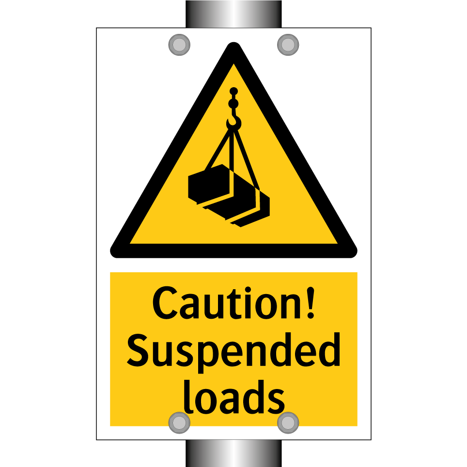 Caution! Suspended loads
