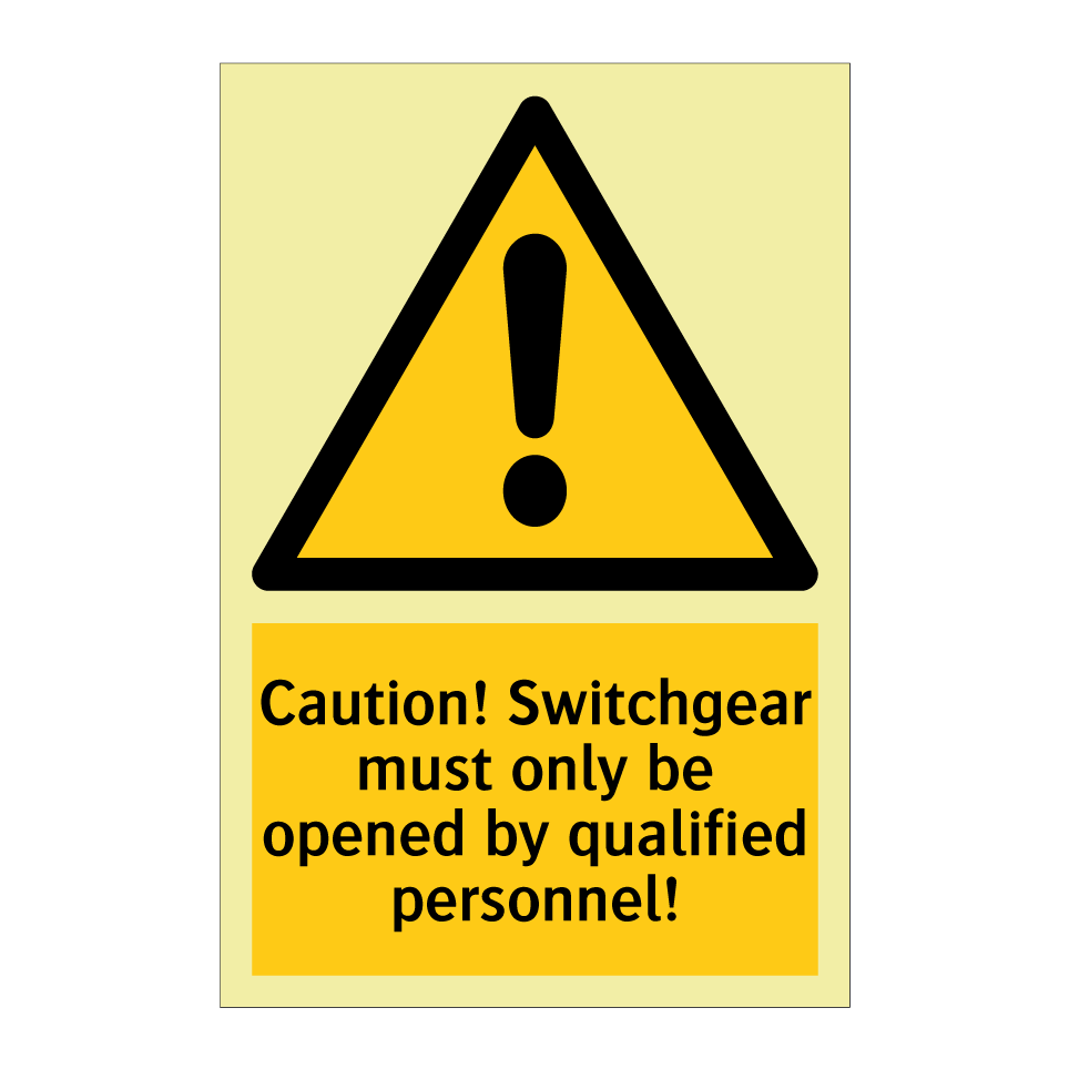 Caution! Switchgear must only be opened by qualified personnel!
