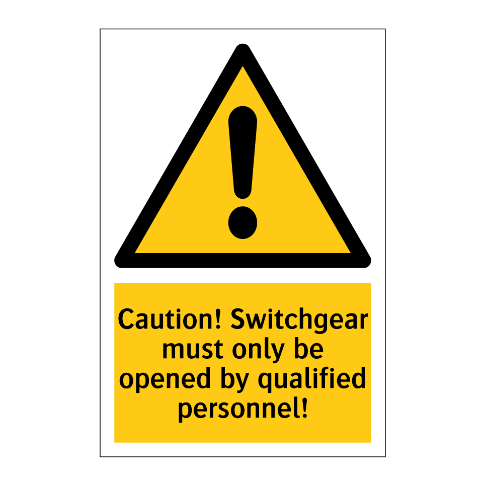 Caution! Switchgear must only be opened by qualified personnel!