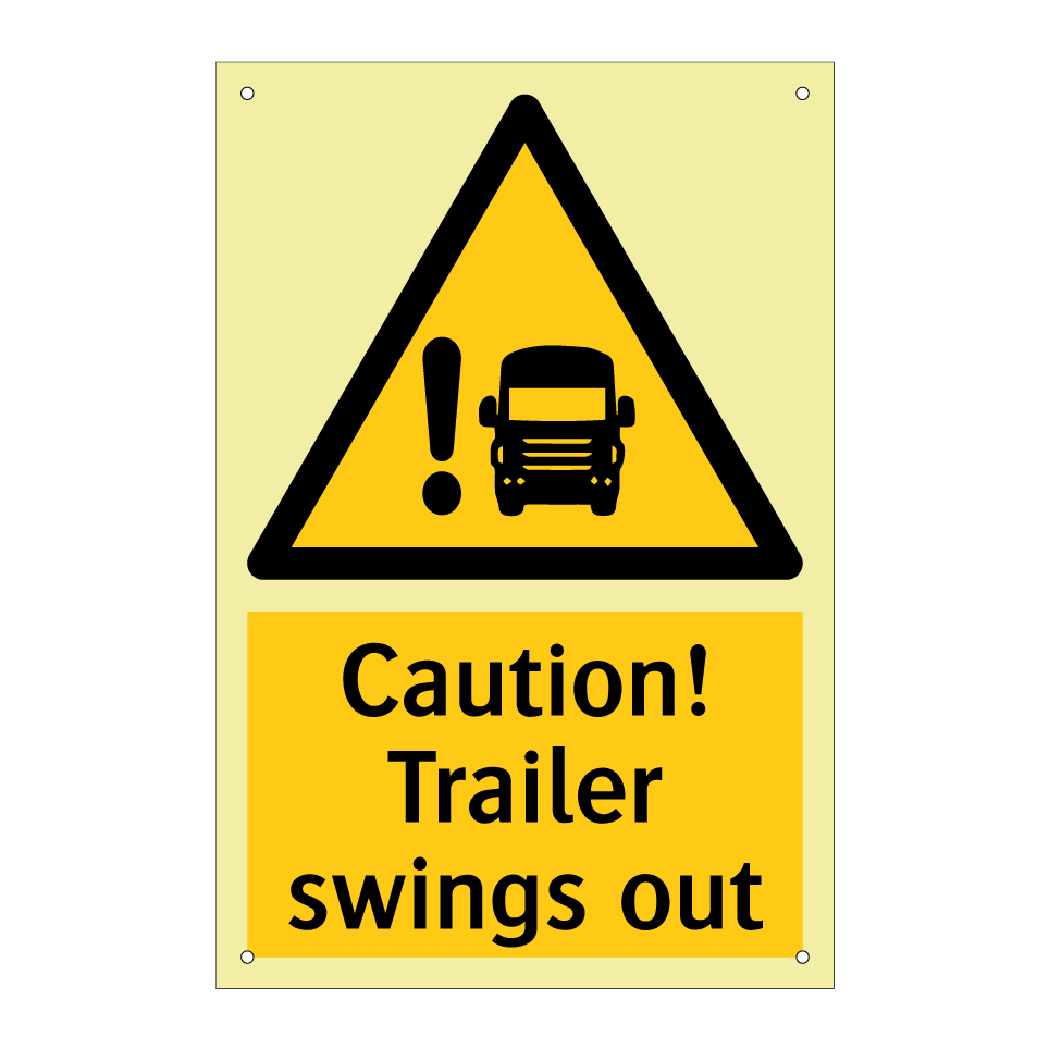 Caution! Trailer swings out