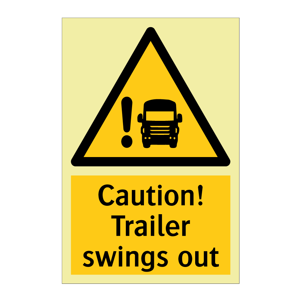 Caution! Trailer swings out
