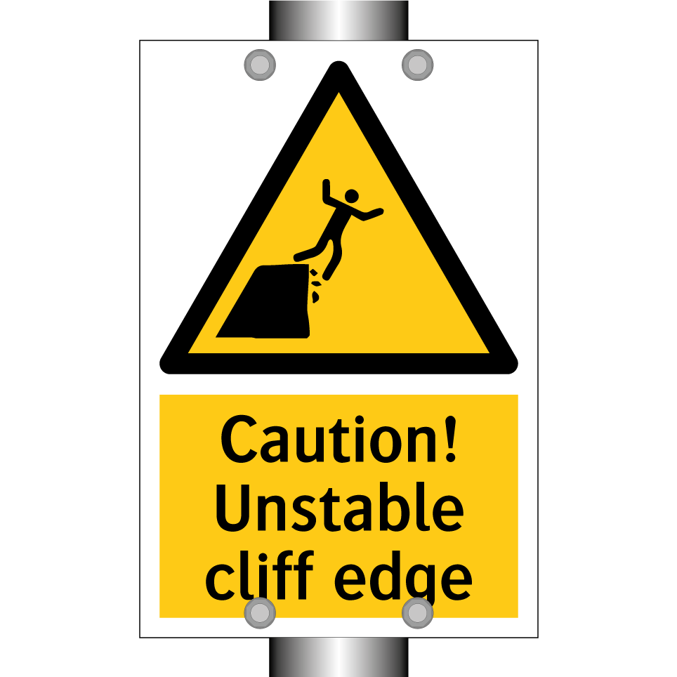 Caution! Unstable cliff edge