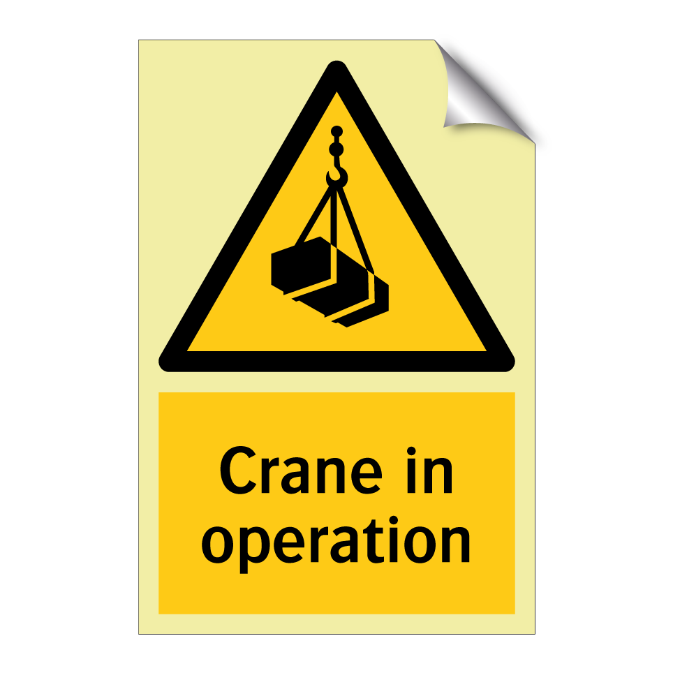 Crane in operation