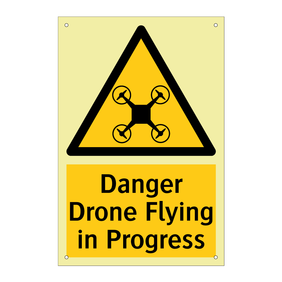 Danger Drone Flying in Progress