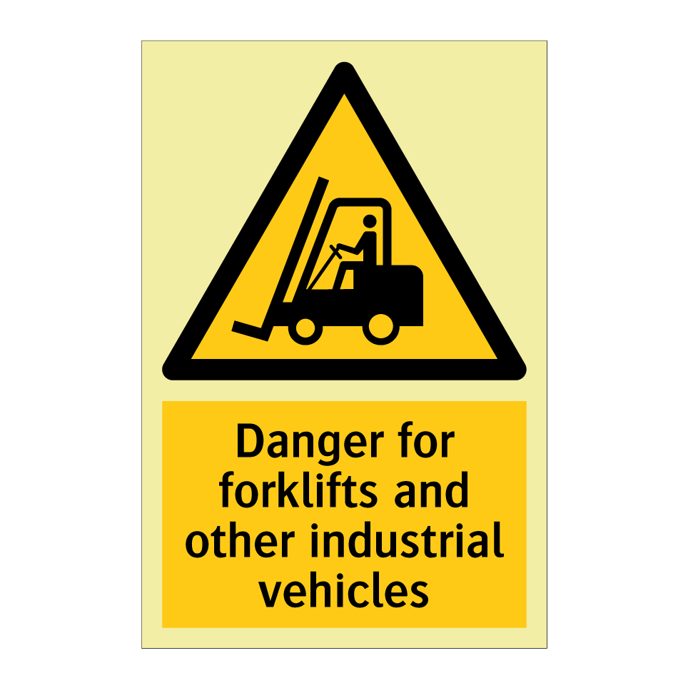Danger for forklifts and other industrial vehicles
