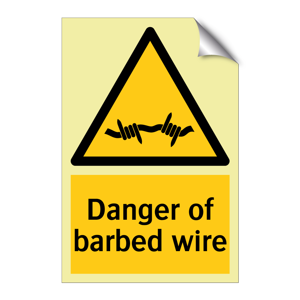 Danger of barbed wire