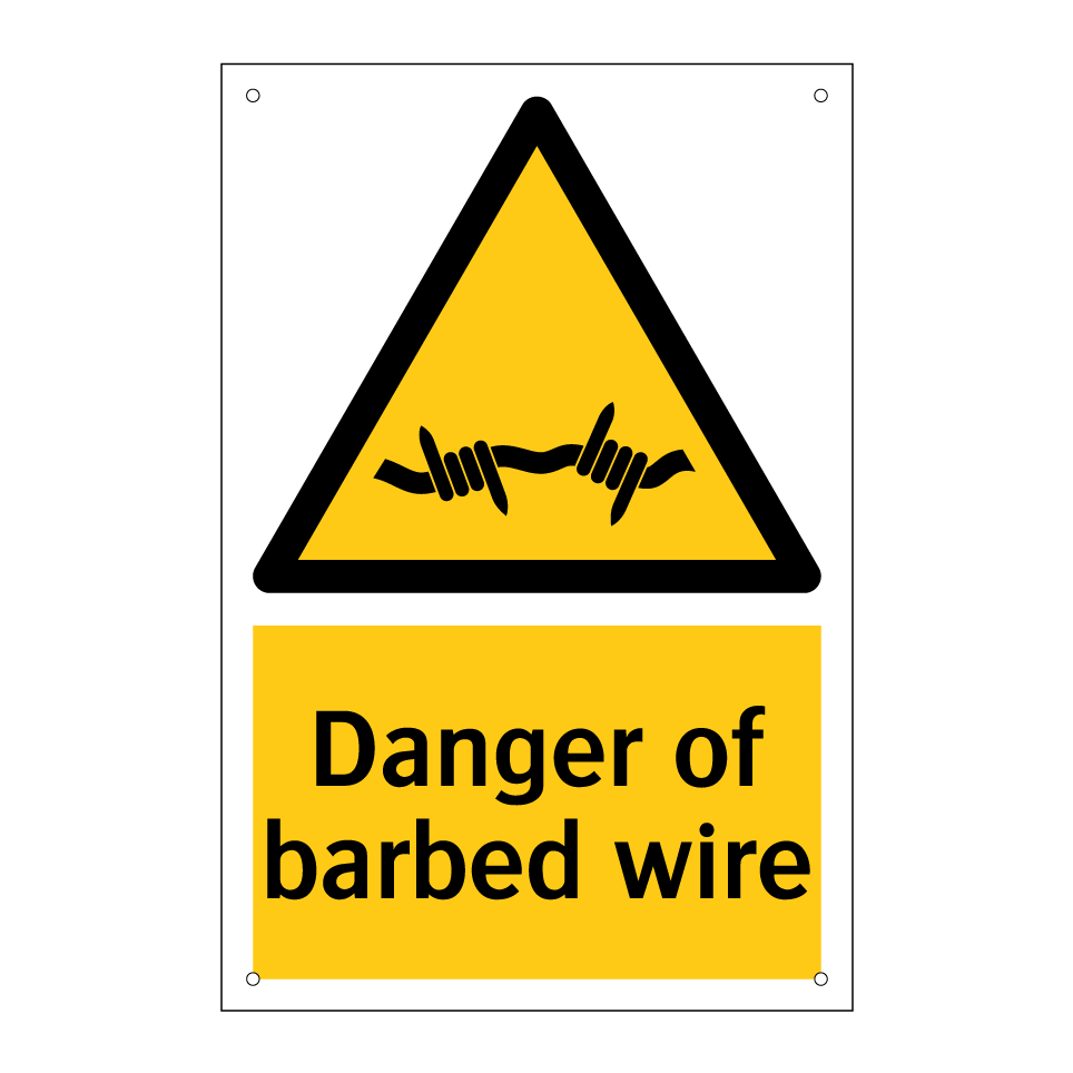 Danger of barbed wire