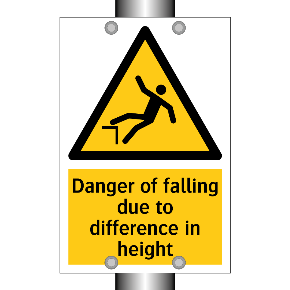 Danger of falling due to difference in height