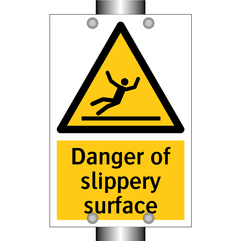 Danger of slippery surface
