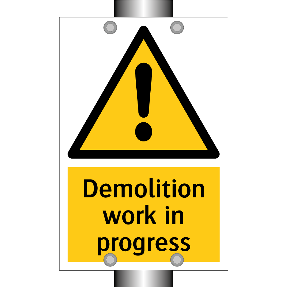 Demolition work in progress