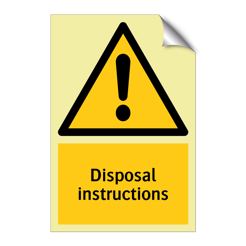 Disposal instructions