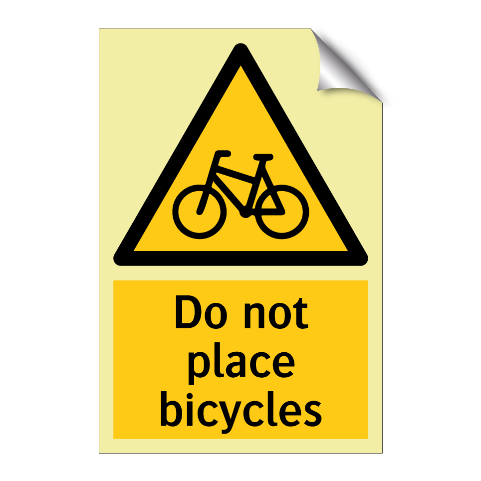Do not place bicycles