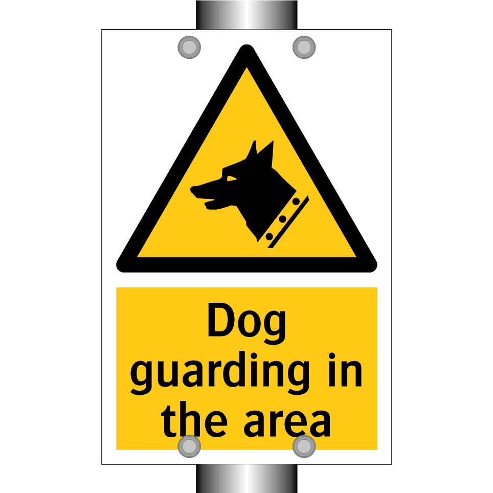Dog guarding in the area