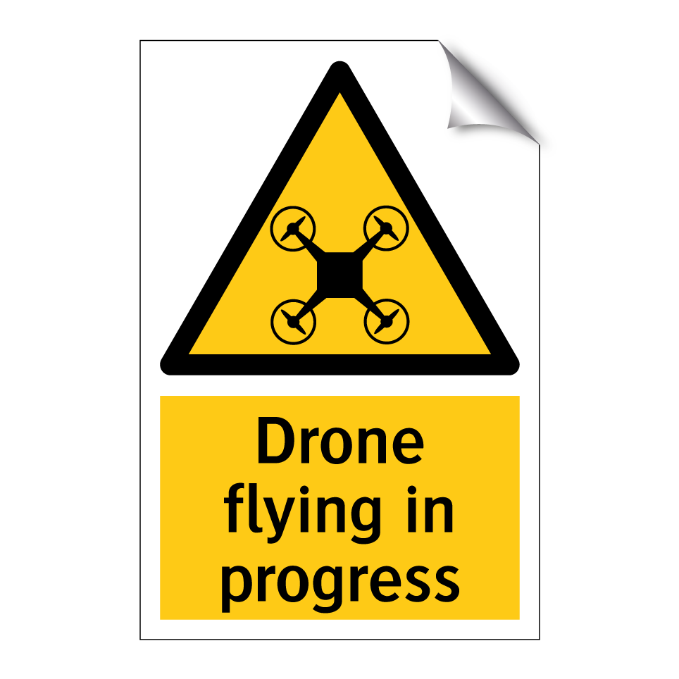 Drone flying in progress