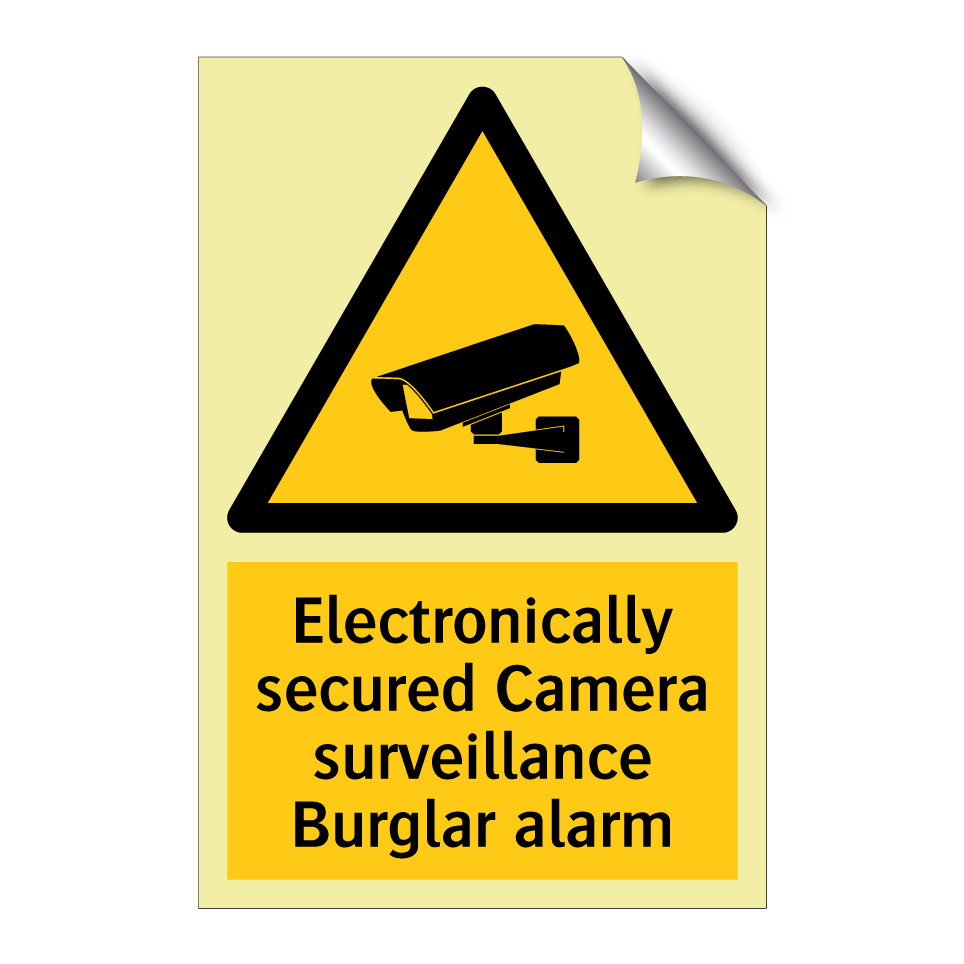 Electronically secured Camera surveillance Burglar alarm