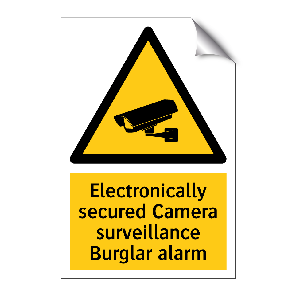 Electronically secured Camera surveillance Burglar alarm