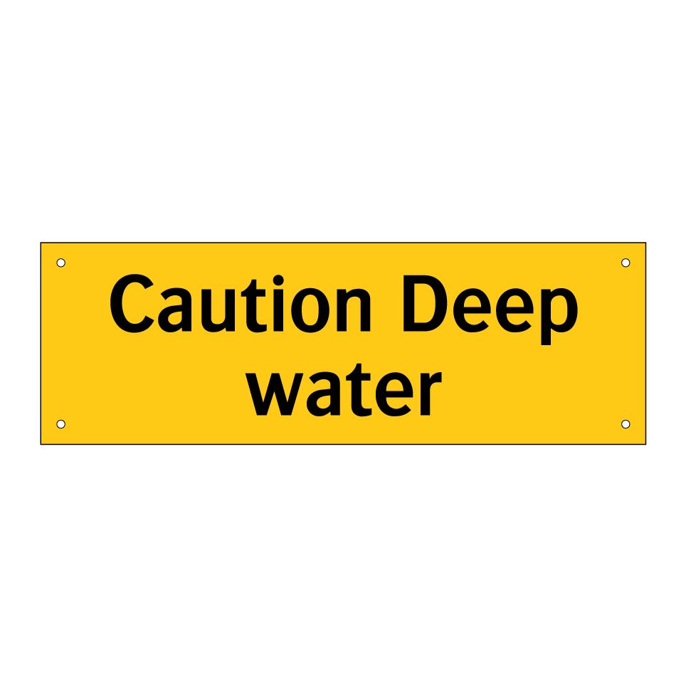 Caution Deep water