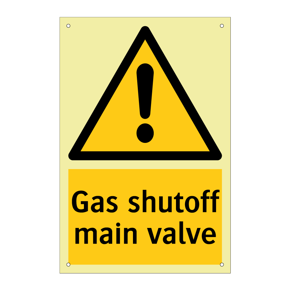 Gas shutoff main valve