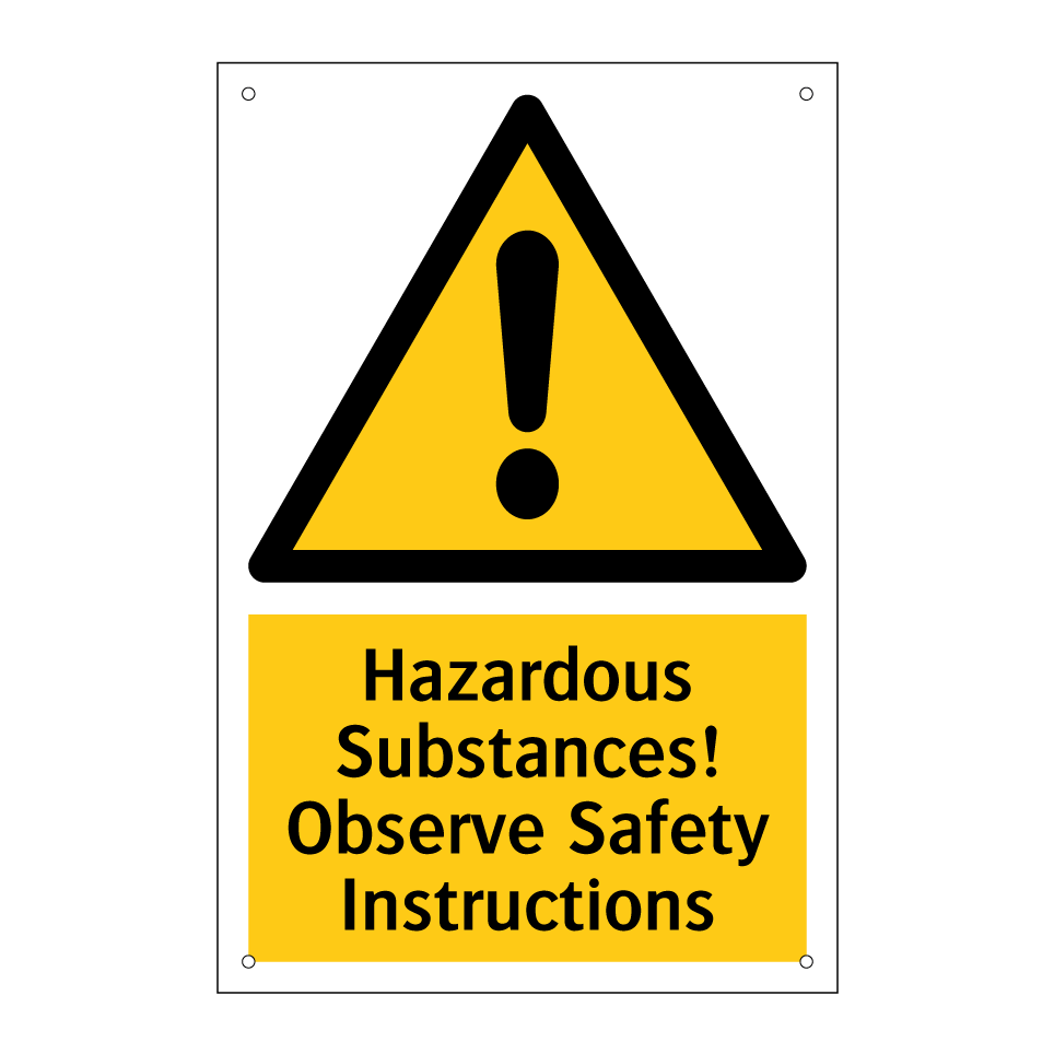 Hazardous Substances! Observe Safety Instructions