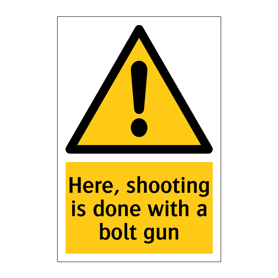 Here, shooting is done with a bolt gun