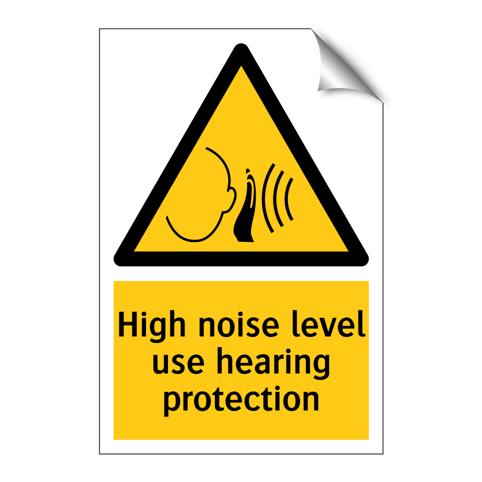 High noise level use hearing protection