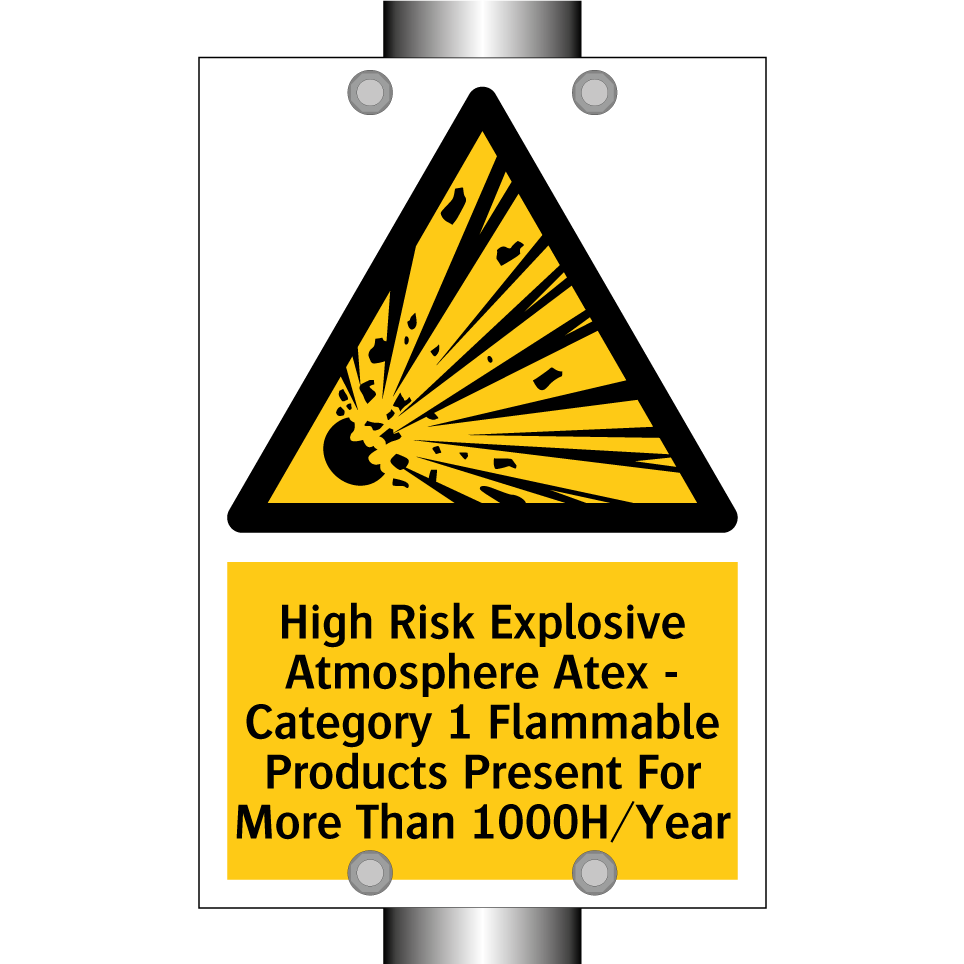 High Risk Explosive Atmosphere Atex - Category 1 Flammable Products Present For More Than 1000H/Year