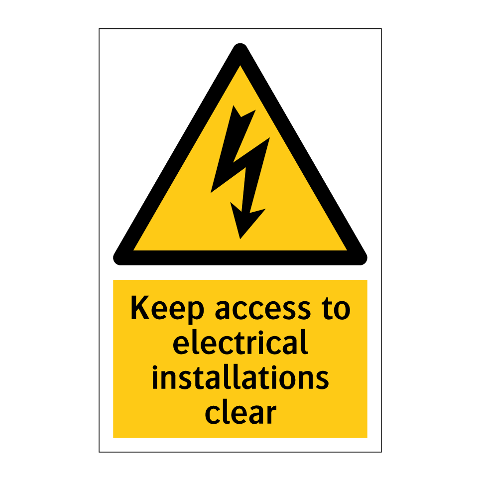 Keep access to electrical installations clear