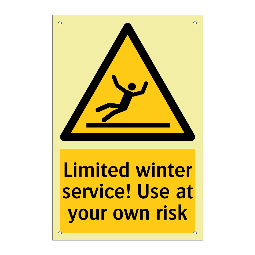 Limited winter service! Use at your own risk