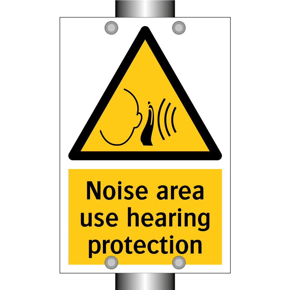Noise area use hearing protection